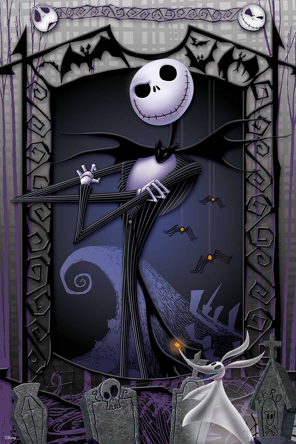 The Nightmare Before Christmas Prime 3D Puzzle 500 pc Jack Zero Graveyard