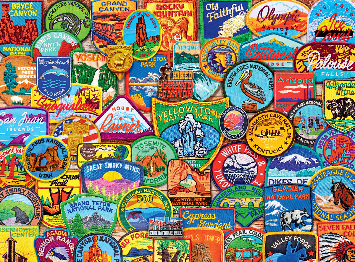 National Park Patches Collage Jigsaw Puzzle