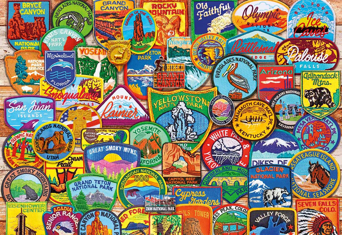 National Park Patches, 2000 Pieces, Buffalo Games | Puzzle ...