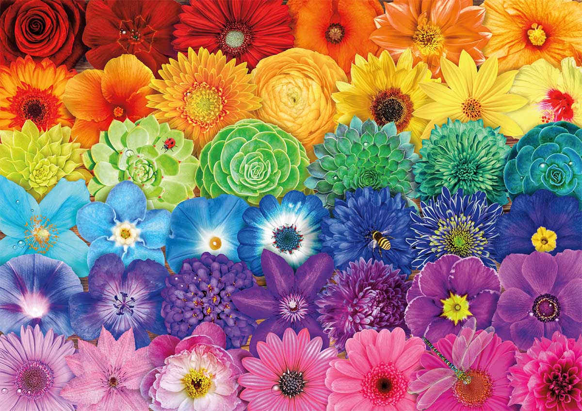 Flower Spectrum Flowers Jigsaw Puzzle