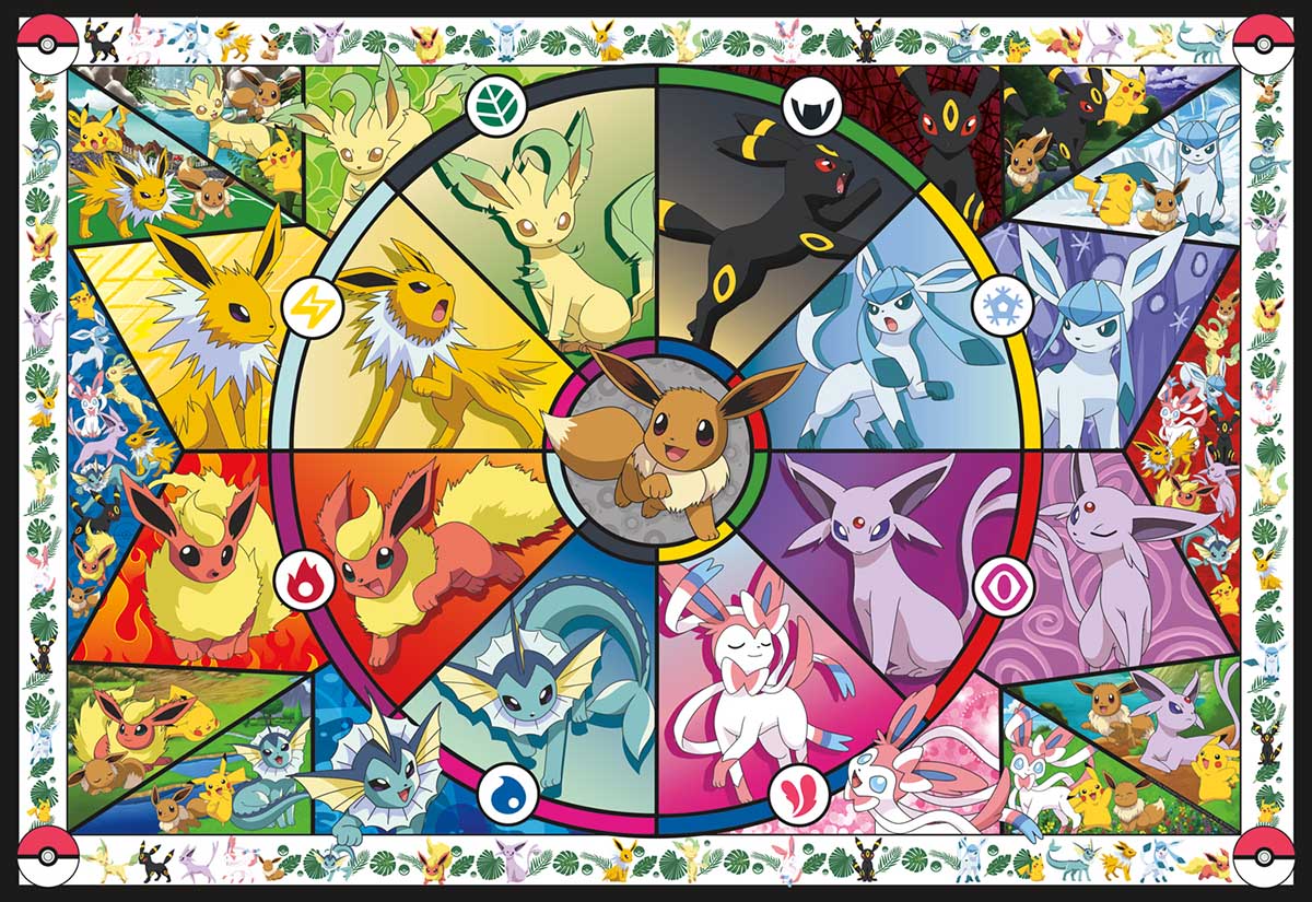 Eevee's Stained Glass Video Game Jigsaw Puzzle