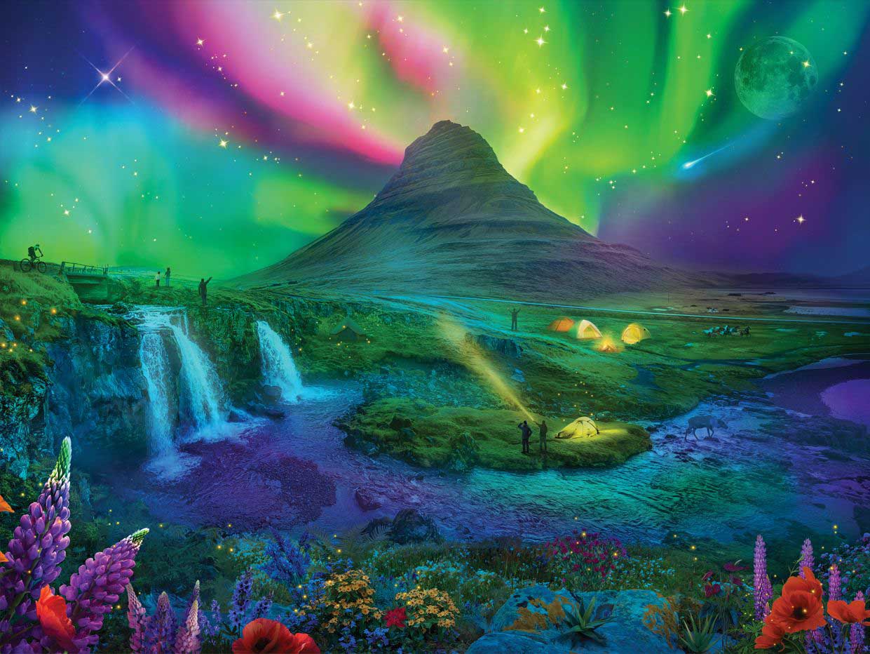 Enchanted Aurora - Scratch and Dent Mountain Jigsaw Puzzle