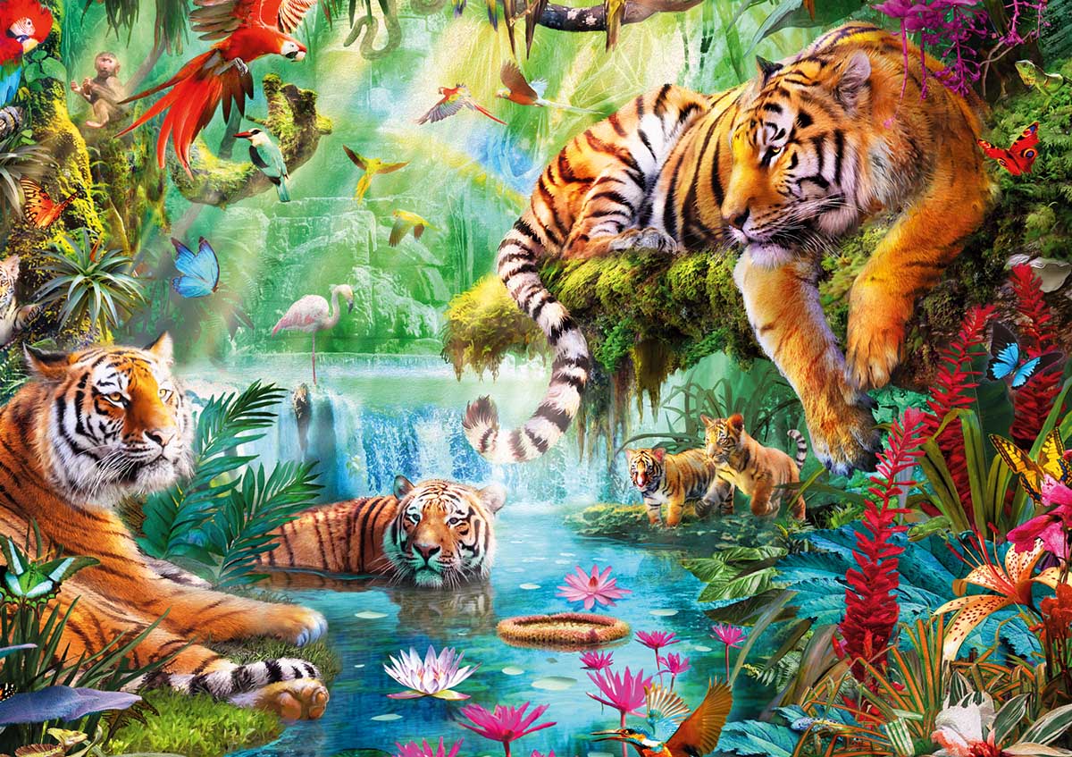 Tiger Lagoon, 300 Pieces, Buffalo Games | Puzzle Warehouse