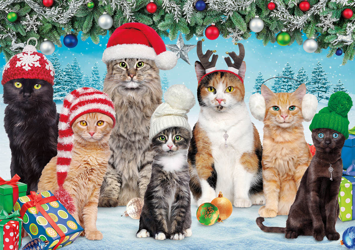 Meowy Christmas Cats Jigsaw Puzzle