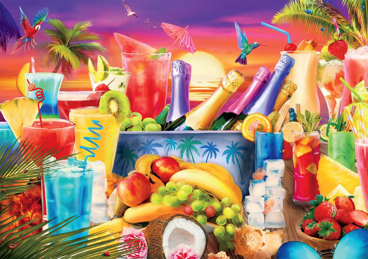 Happy Hour 2 Drinks & Adult Beverage Jigsaw Puzzle