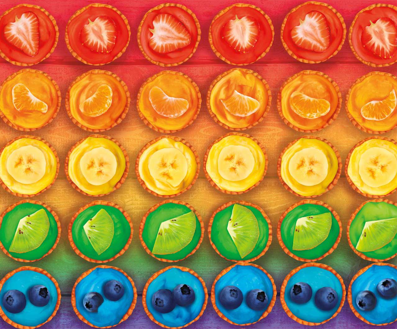 Rainbow Tarts - Scratch and Dent Rainbow & Gradient Jigsaw Puzzle