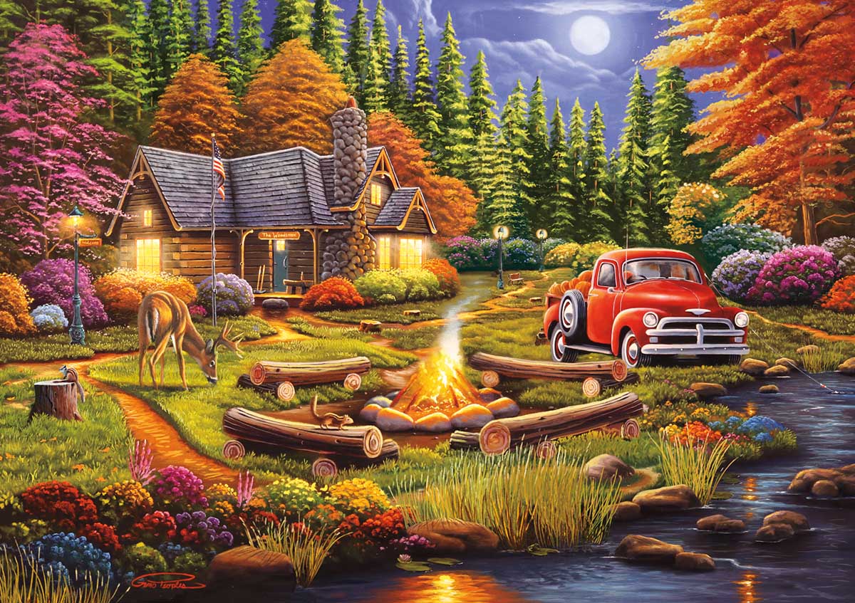 Evening At Camp Jigsaw Puzzle Puzzlewarehouse Com