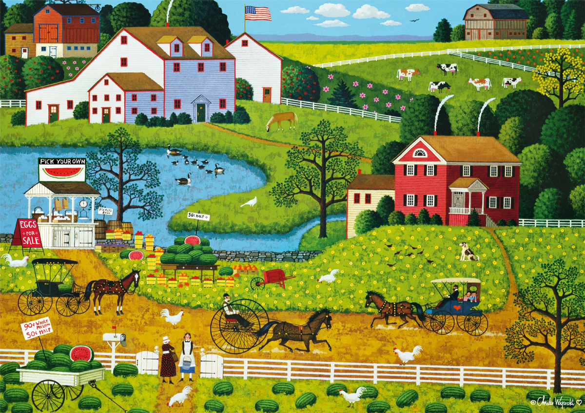 Jolly Hill Farms - Scratch and Dent Countryside Jigsaw Puzzle