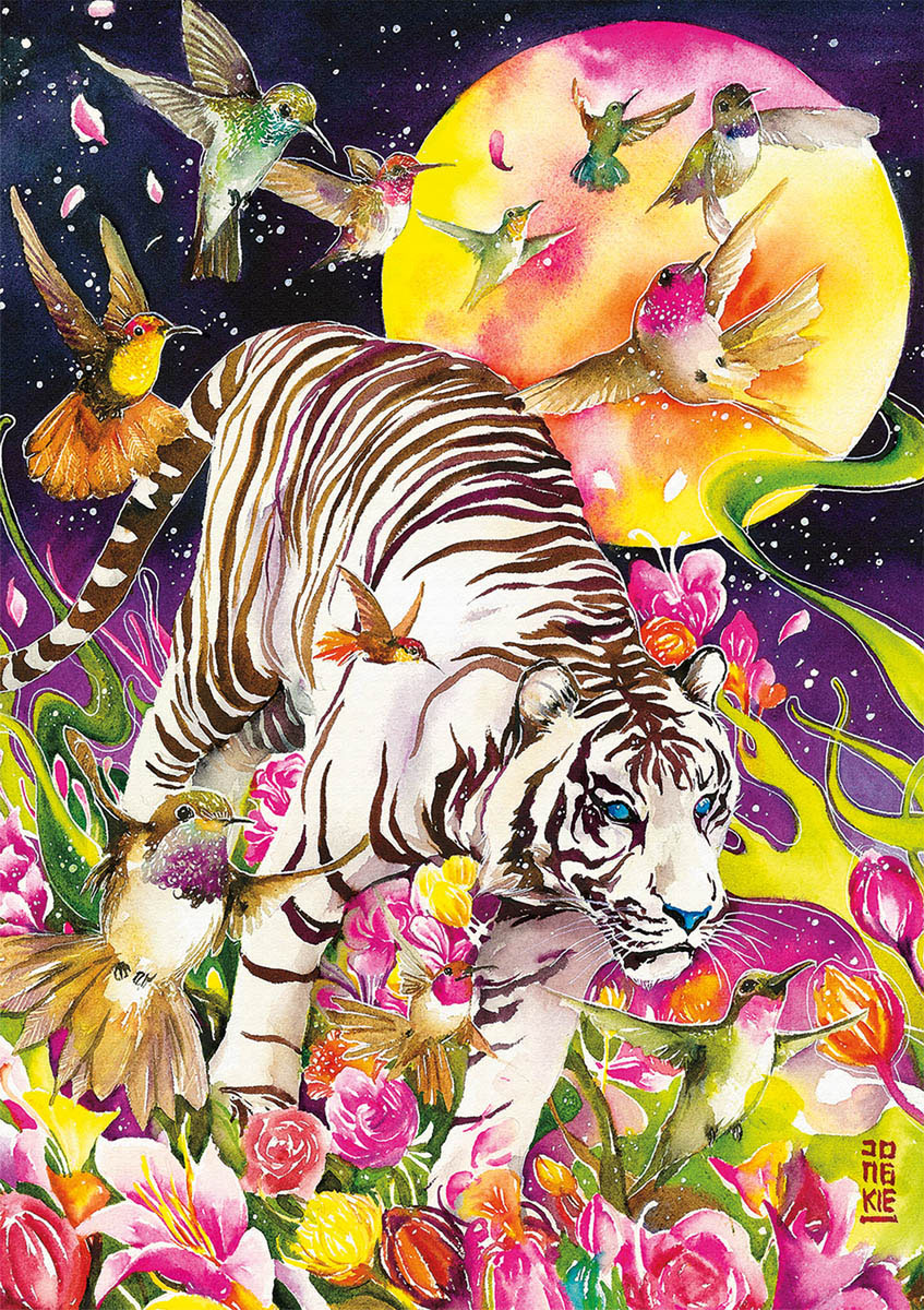 Тигр в цветах