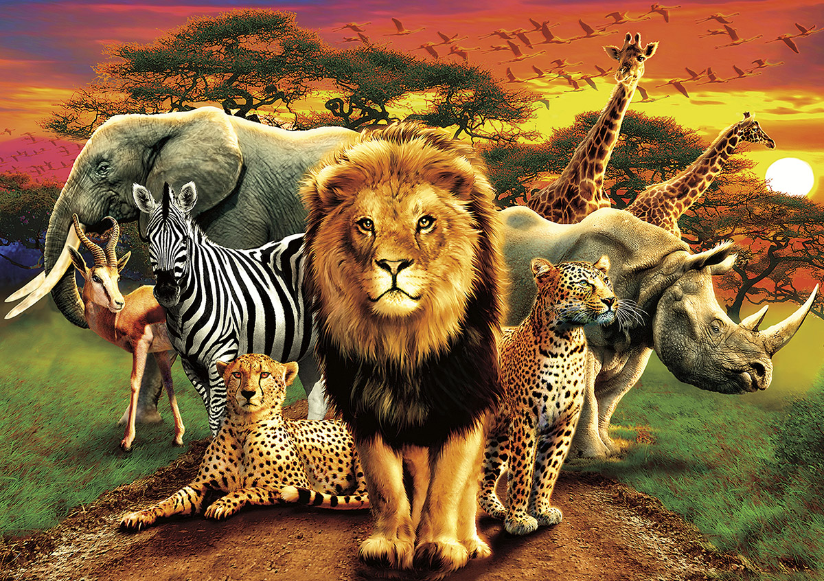 African Beasts - Scratch and Dent Jungle Animals Jigsaw Puzzle