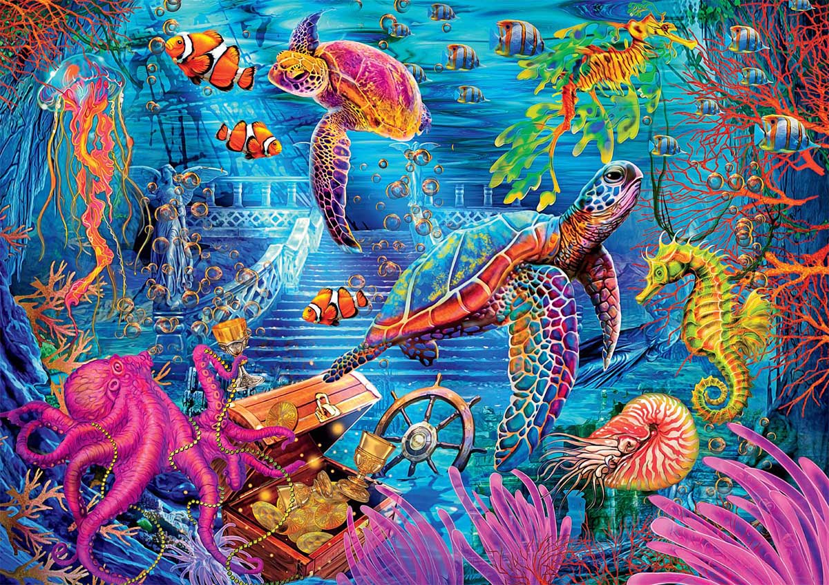 Colorful Ocean Sea Life Jigsaw Puzzle
