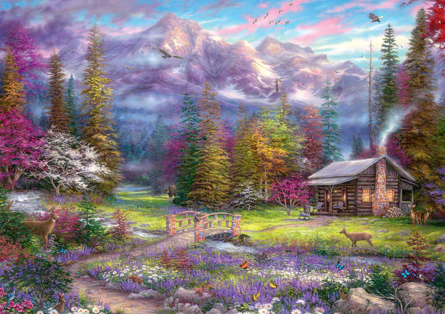 Inspirations of Spring Mountain Jigsaw Puzzle