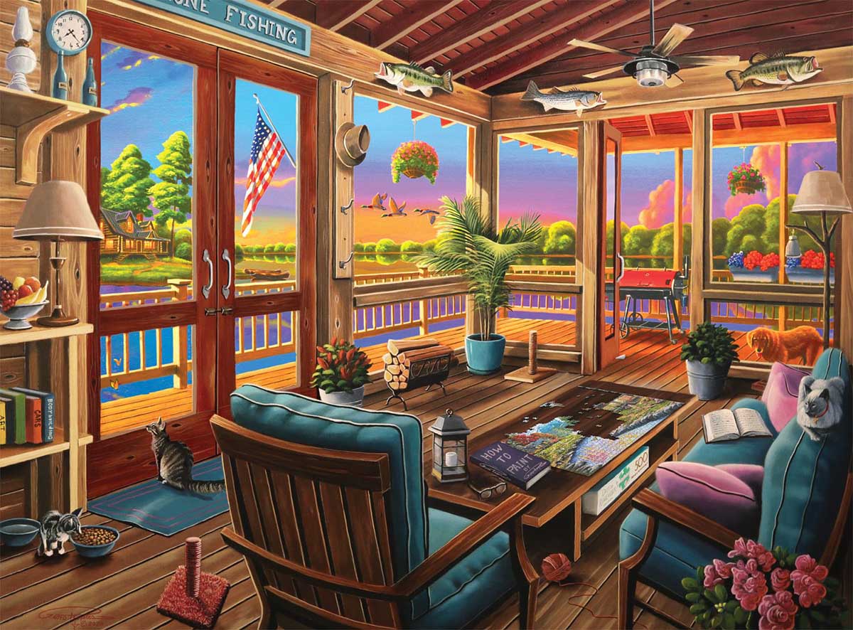 Lakeside View Lakes & Rivers Jigsaw Puzzle