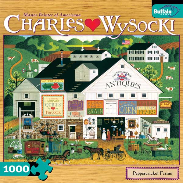 Buffalo Games Charles Wysocki Peppercricket Farms 1000pc Jigsaw Puzzle for sale online 
