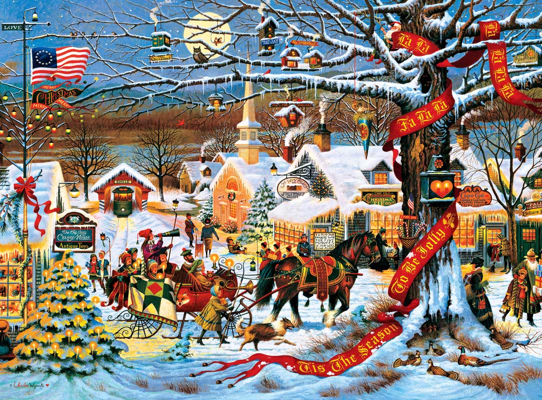 Small Town Christmas Christmas Jigsaw Puzzle