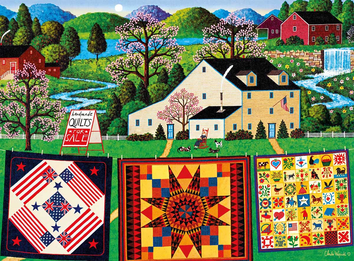 The Quiltmaker Lady Americana Jigsaw Puzzle