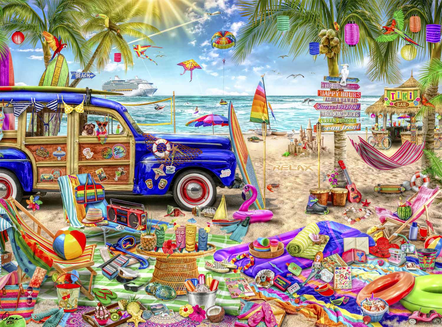 Beach Vacation Travel Jigsaw Puzzle