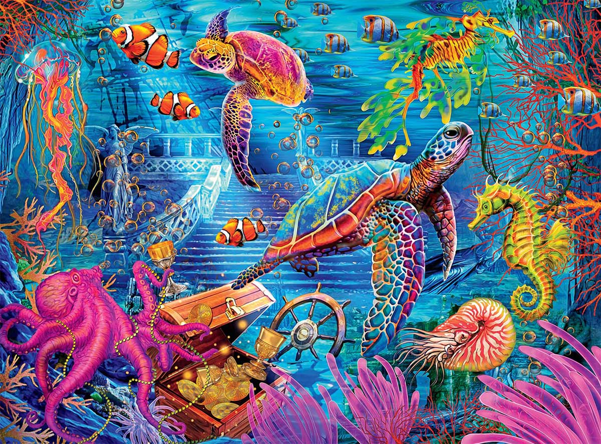 Colorful Ocean Sea Life Jigsaw Puzzle