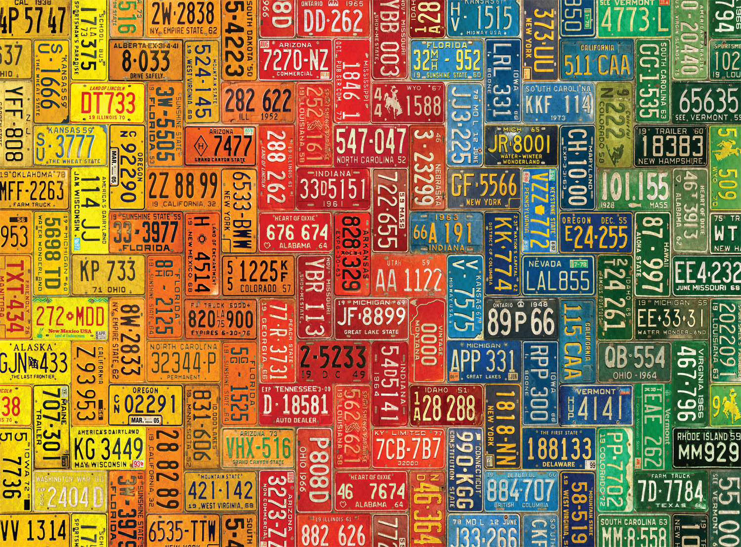 License Plates of the US United States Jigsaw Puzzle