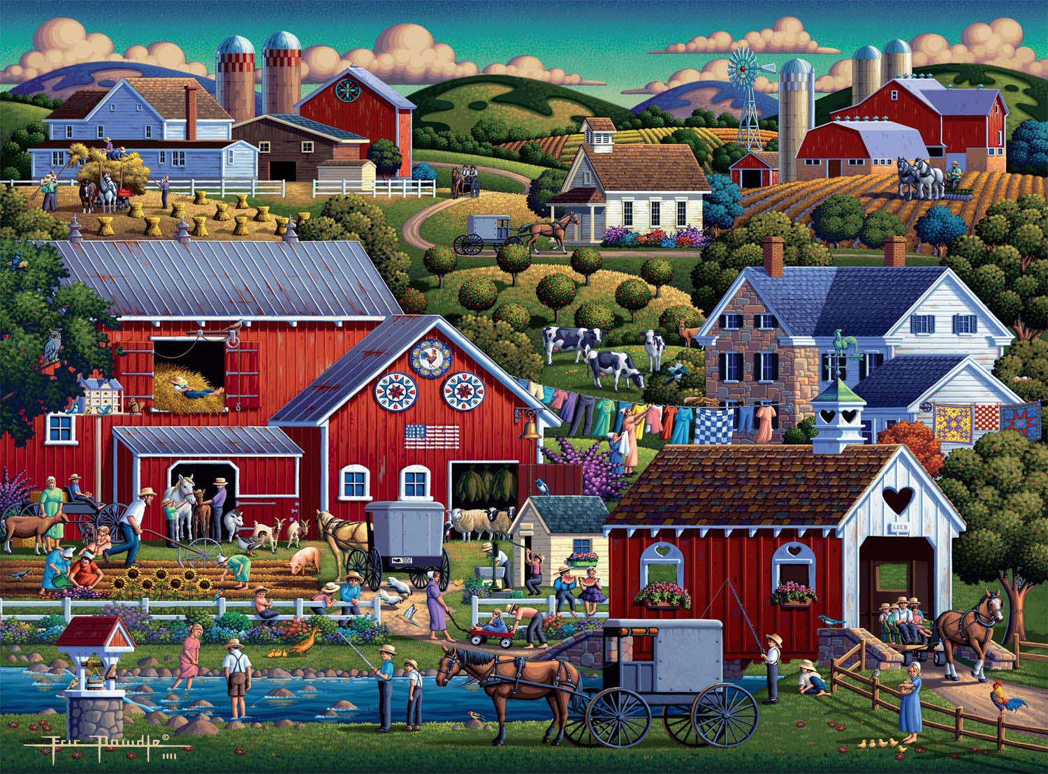 Amish Country Countryside Jigsaw Puzzle