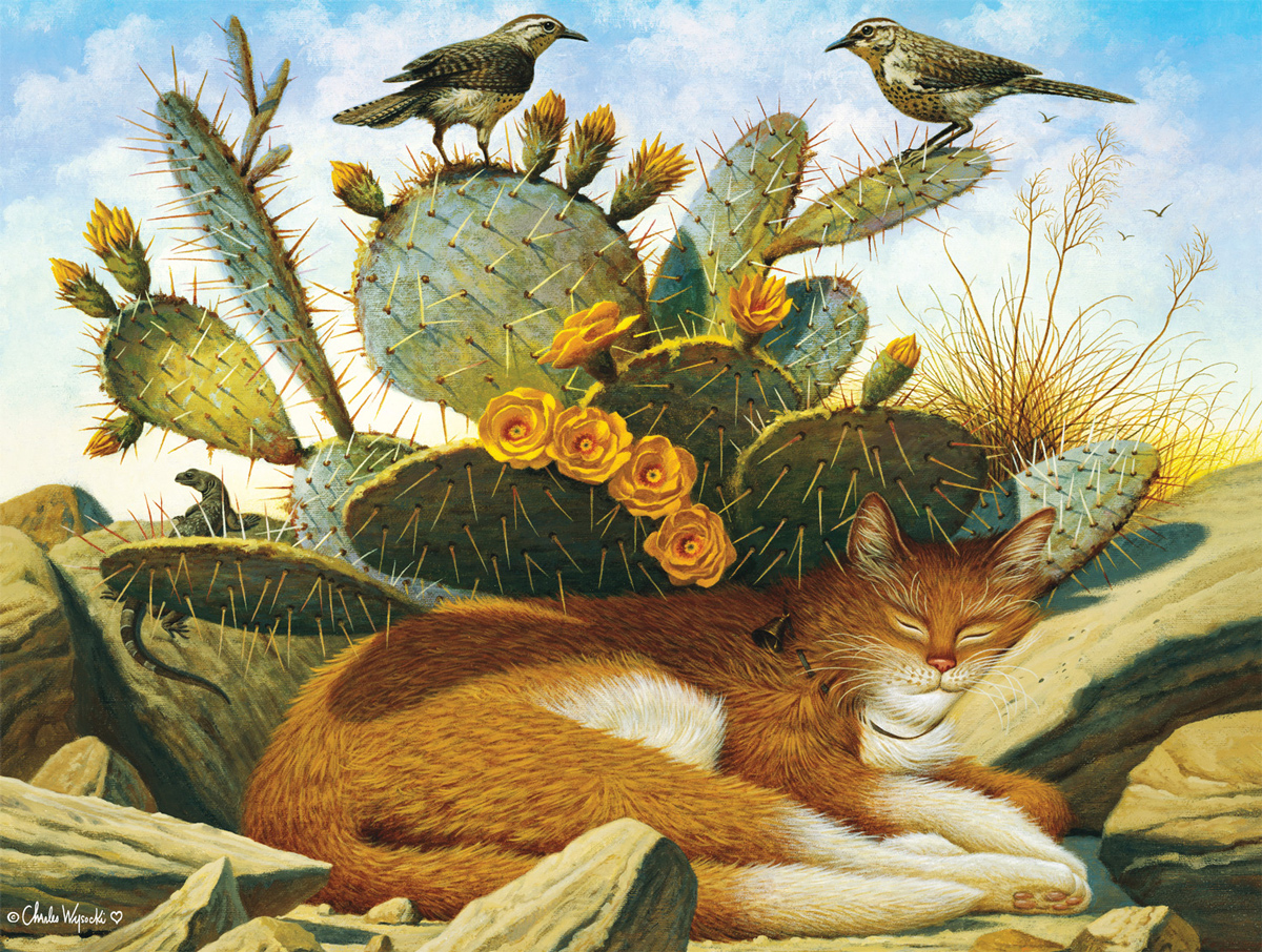 A Prickly Pair and Poncho - Scratch and Dent Cats Jigsaw Puzzle
