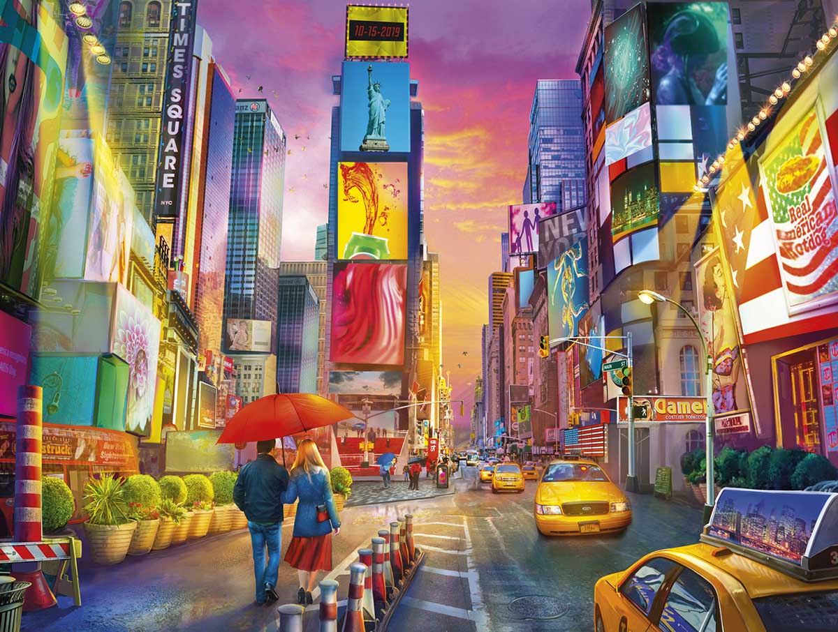 Times Square Stroll, 750 Pieces, Buffalo Games | Puzzle Warehouse