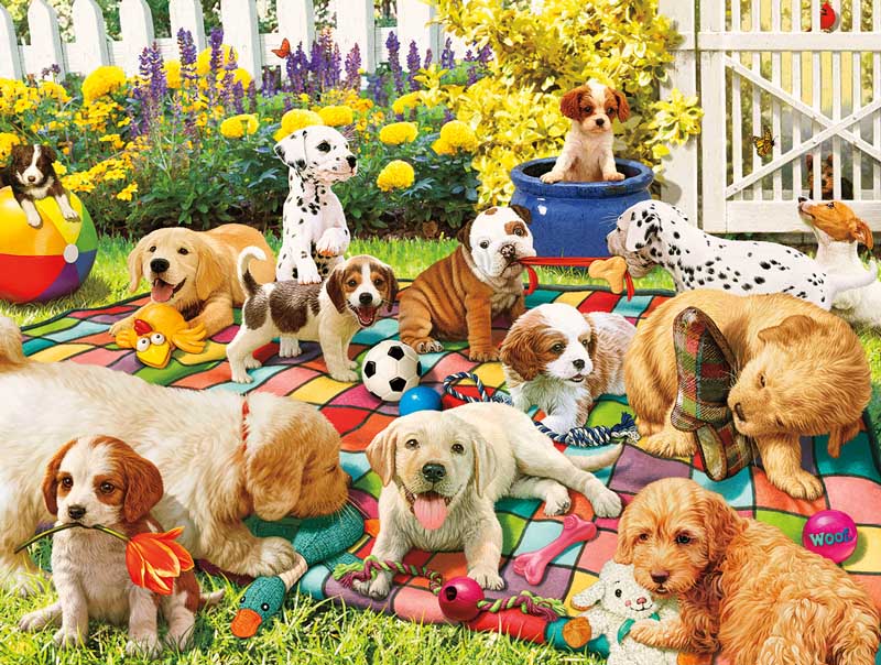 Puppy Playground, 750 Pieces, Buffalo Games | Puzzle Warehouse