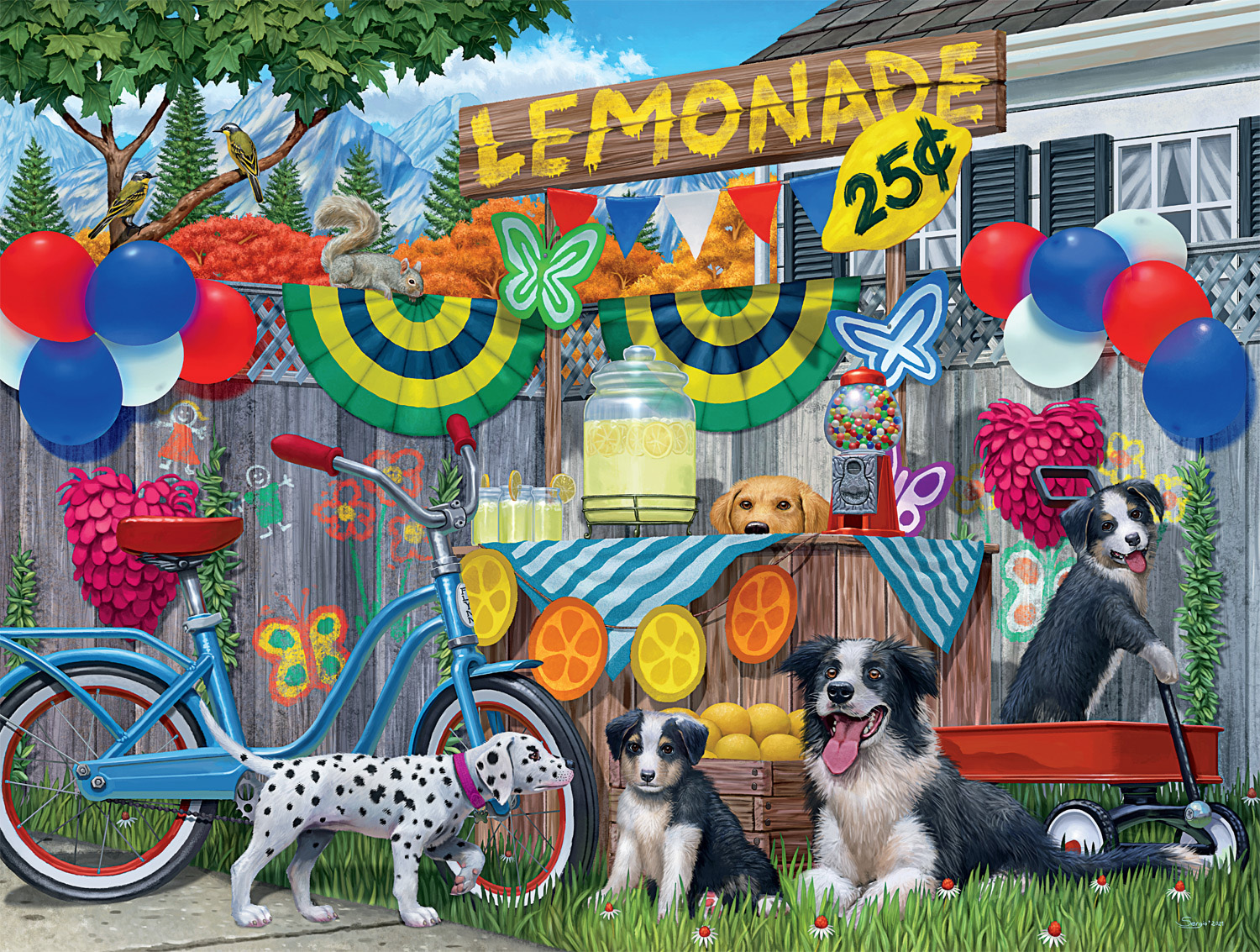 Lemonade Pups - Scratch and Dent Dogs Jigsaw Puzzle