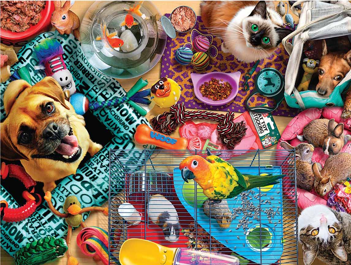 Finned, Furred, and Feathered Friends Animals Jigsaw Puzzle