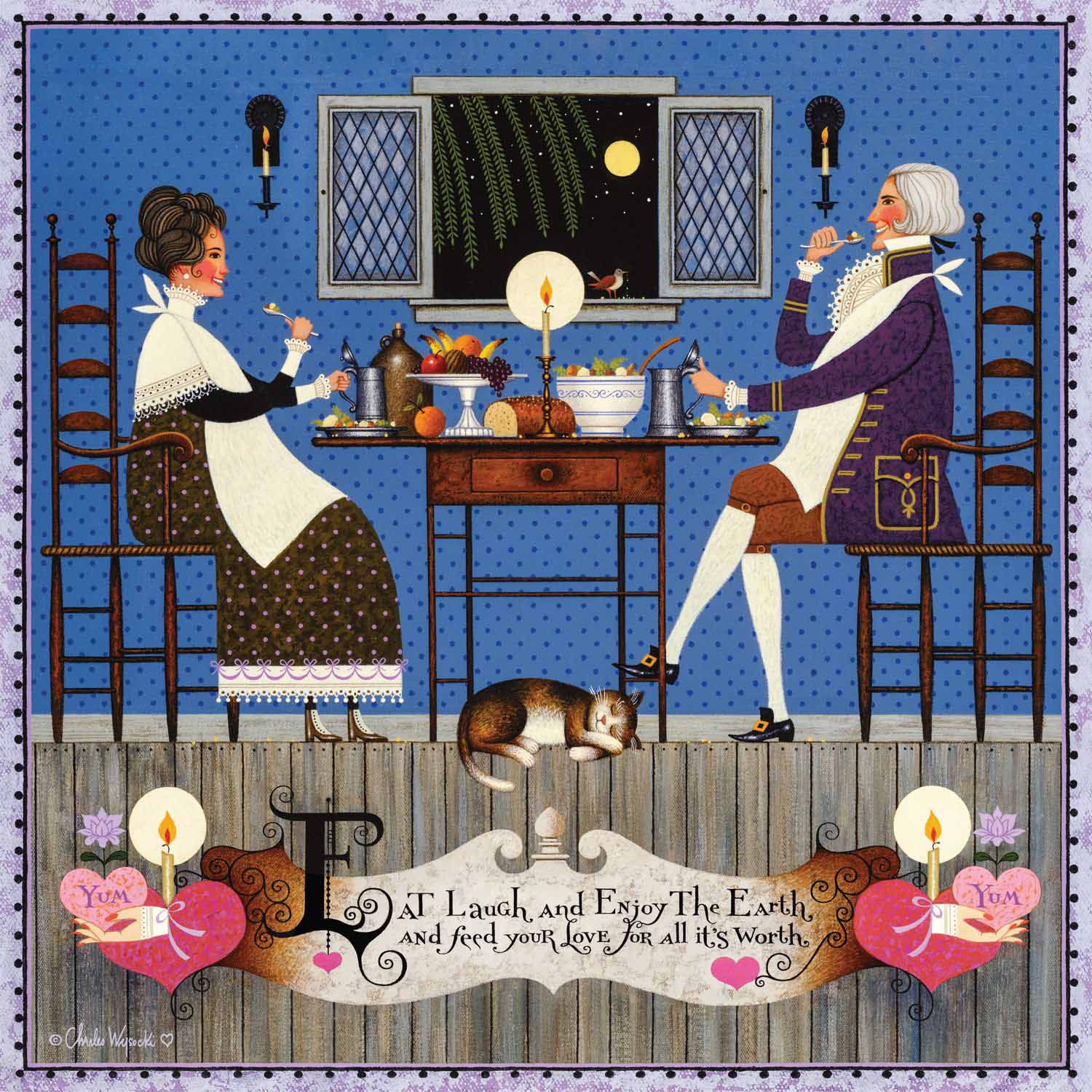 Dining Sweethearts Food and Drink Jigsaw Puzzle