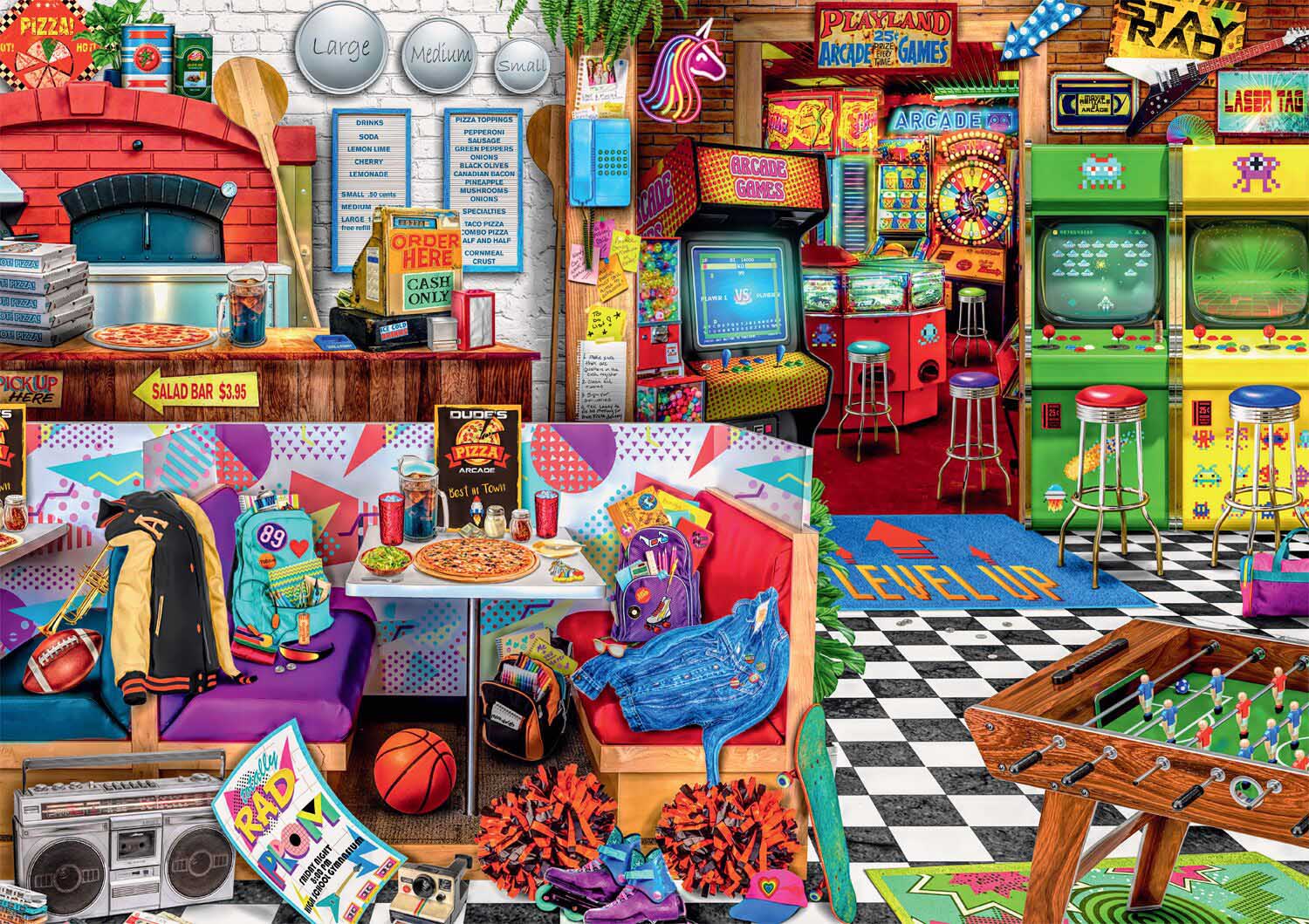 Pizza and Pixels, 500 Pieces, Buffalo Games Puzzle Warehouse