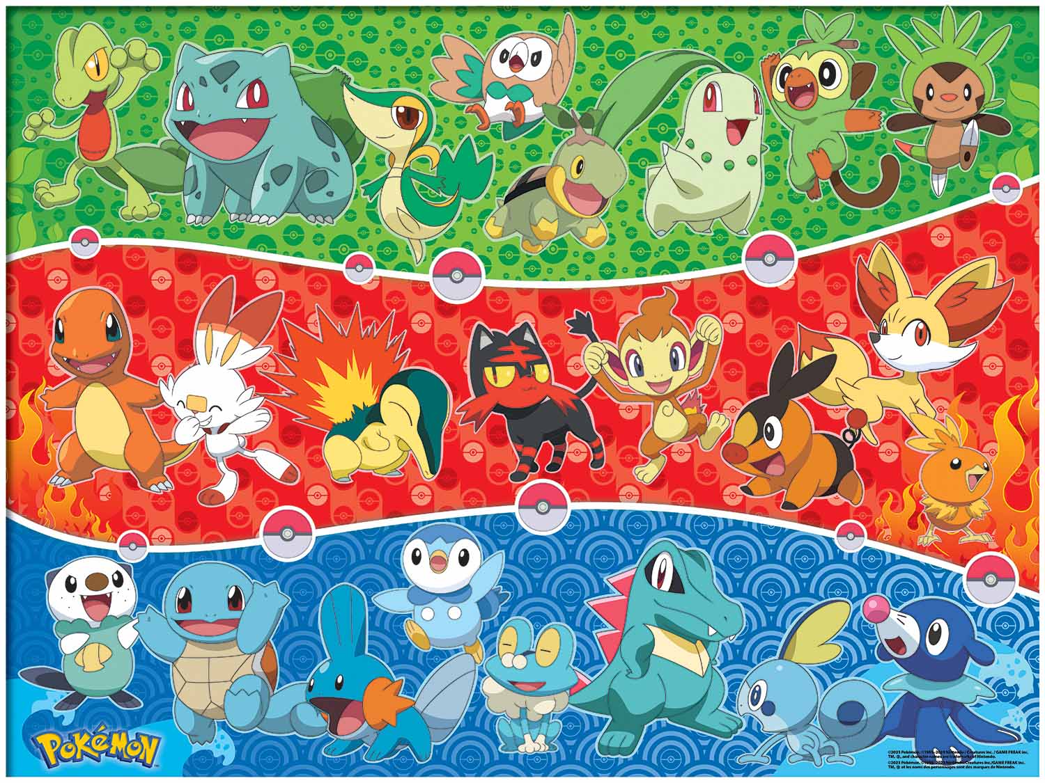 Pokemon Foil Collage Pokemon Glitter / Shimmer / Foil Puzzles
