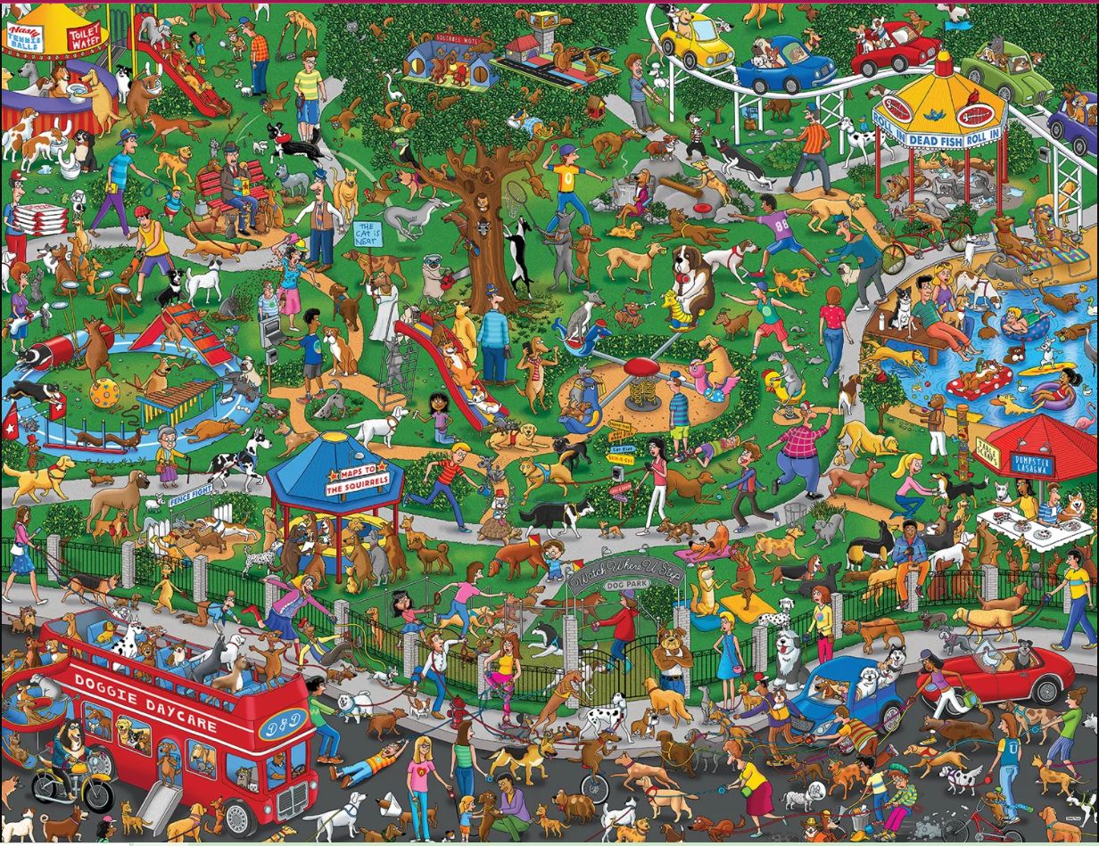 The Dog Park Dogs Jigsaw Puzzle
