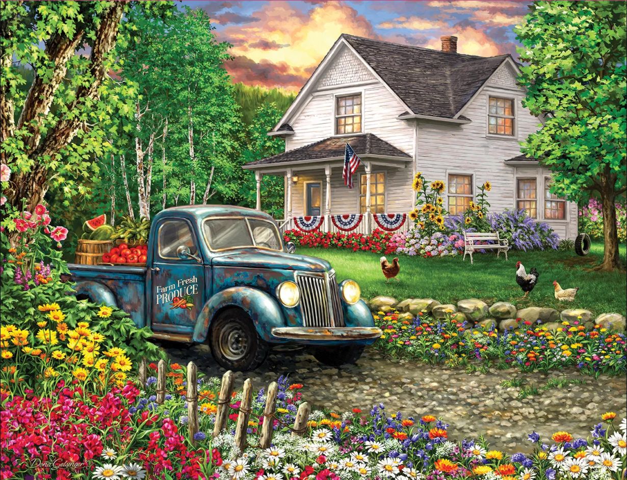 Simpler Times Around the House Jigsaw Puzzle