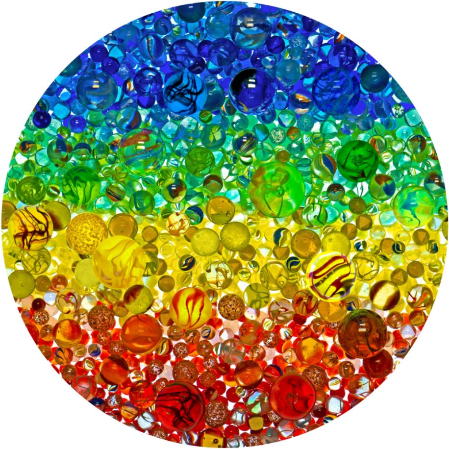 Illuminated Marbles Rainbow & Gradient Jigsaw Puzzle