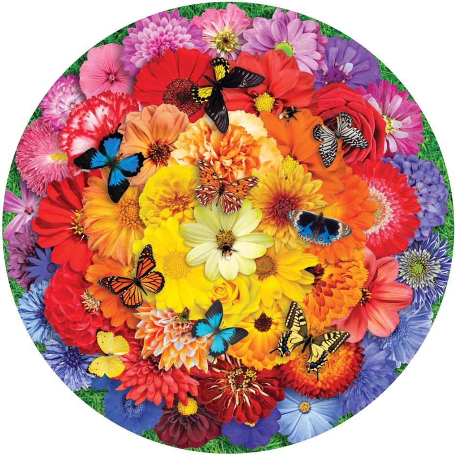 Colorful Bloom Butterflies and Insects Jigsaw Puzzle