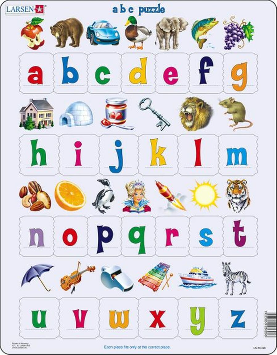 Lower Case Alphabet Letters 26 Piece Children's Educational Jigsaw Puzzle Educational Tray Puzzle