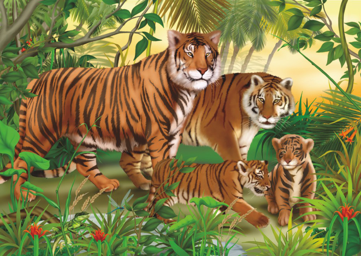 Tigers Big Cats Jigsaw Puzzle
