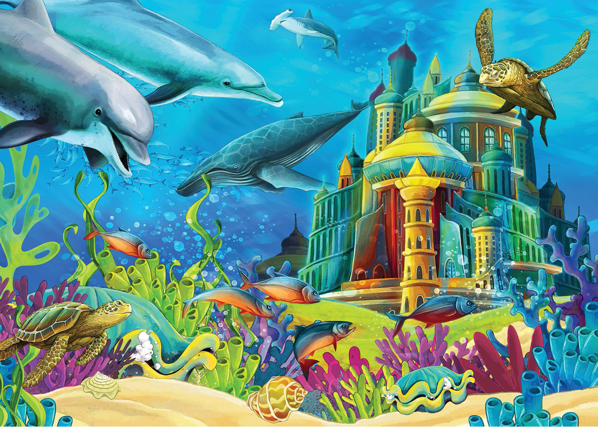 The Underwater Castle Sea Life Jigsaw Puzzle