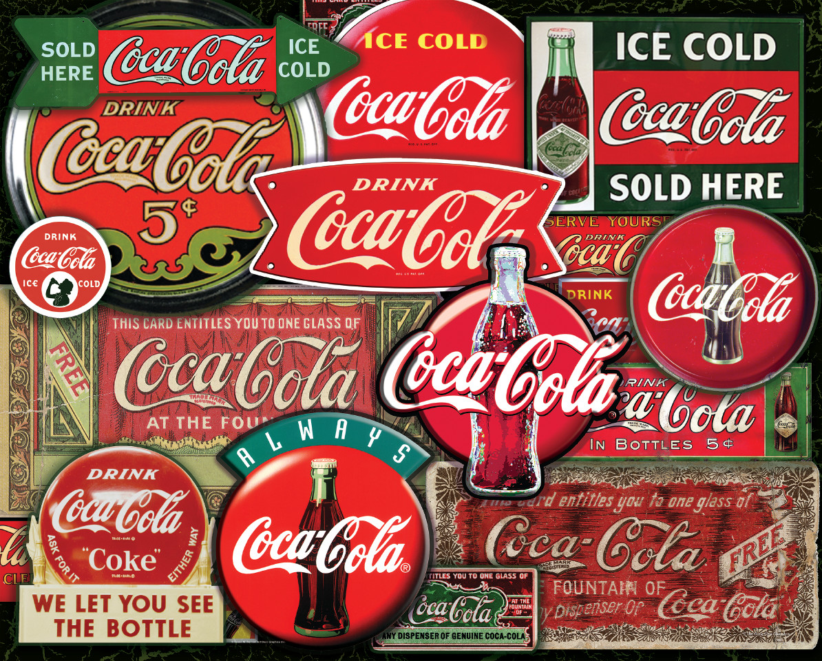 Coca Cola Classic Signs - Scratch and Dent Nostalgic & Retro Jigsaw Puzzle
