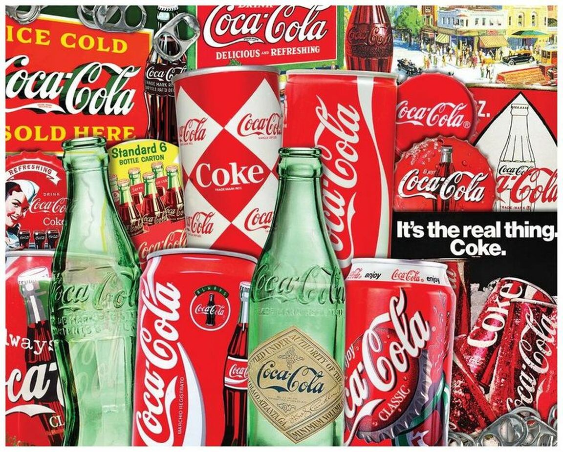 Coca-Cola Then and Now Nostalgic & Retro Jigsaw Puzzle