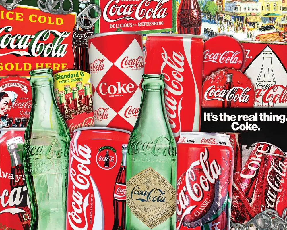 Coca Cola Then and Now Nostalgic & Retro Jigsaw Puzzle