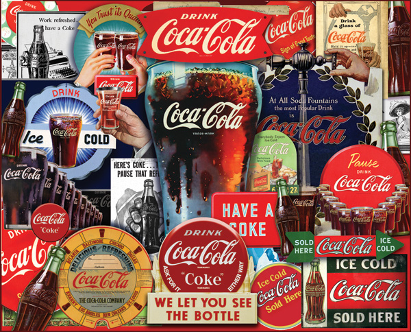 Coca Cola Decades of Tradition Nostalgic & Retro Jigsaw Puzzle