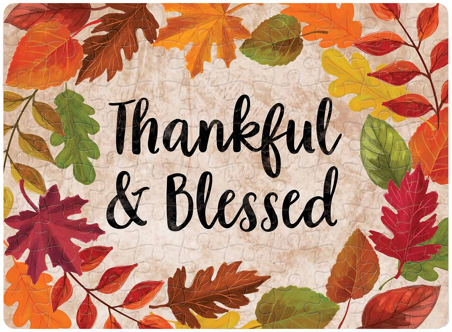 Thankful & Blessed Thanksgiving Jigsaw Puzzle