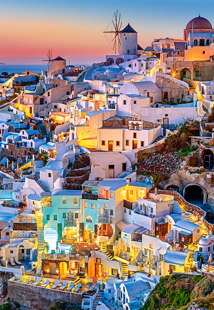 Santorini Lights Travel Jigsaw Puzzle