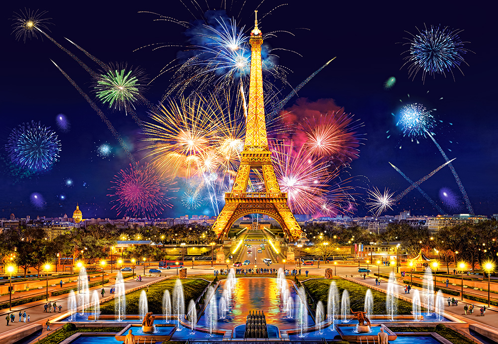 Glamour of the Night, Paris Landmarks & Monuments Jigsaw Puzzle