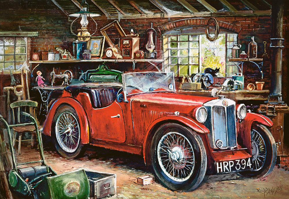 Vintage Garage Car Jigsaw Puzzle