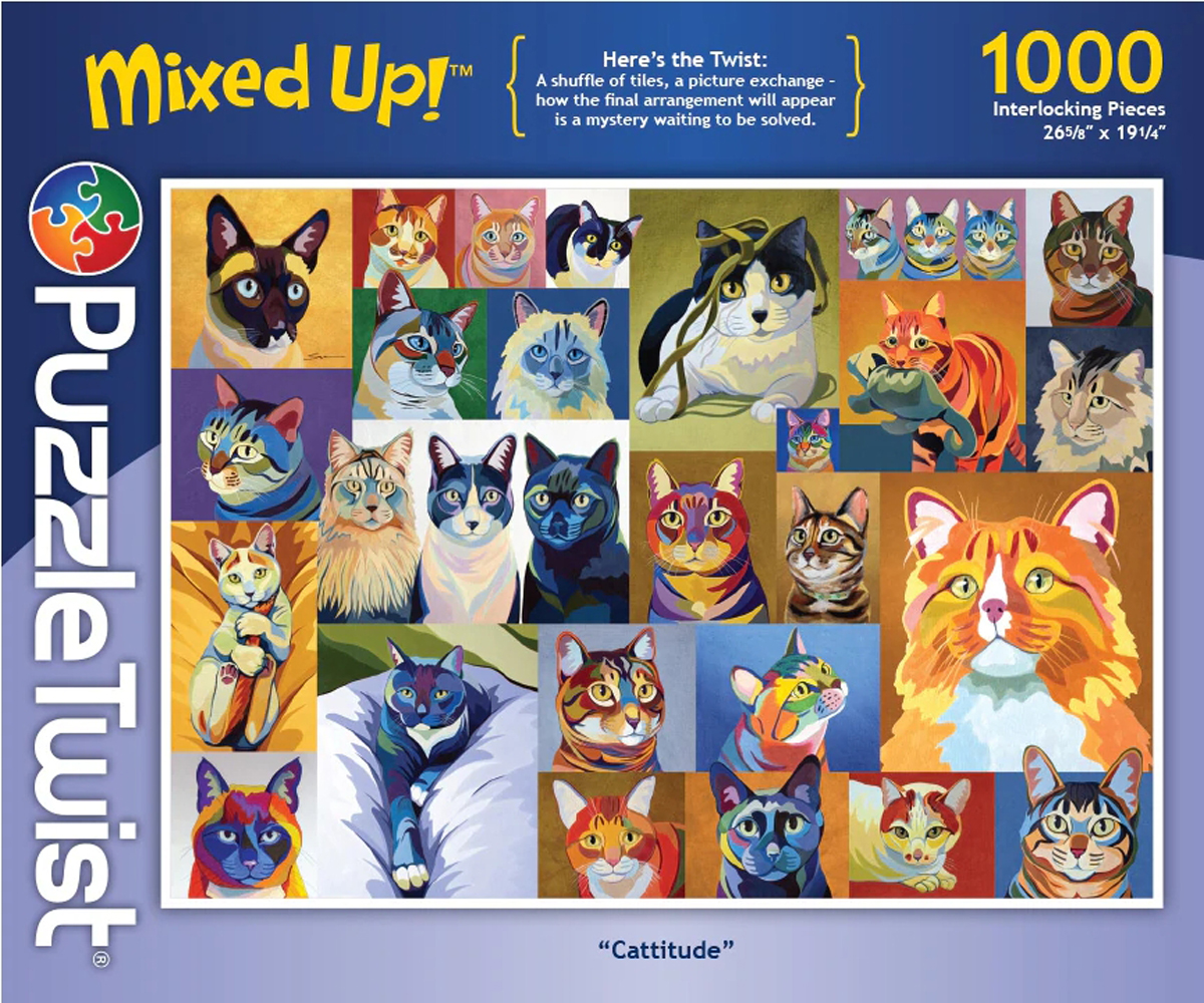 Cattitude - Mixed Up! Cats Jigsaw Puzzle