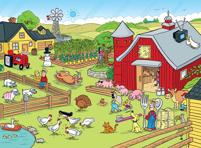 Highlights - On the Farm, 100 Pieces, Ravensburger | Puzzle Warehouse