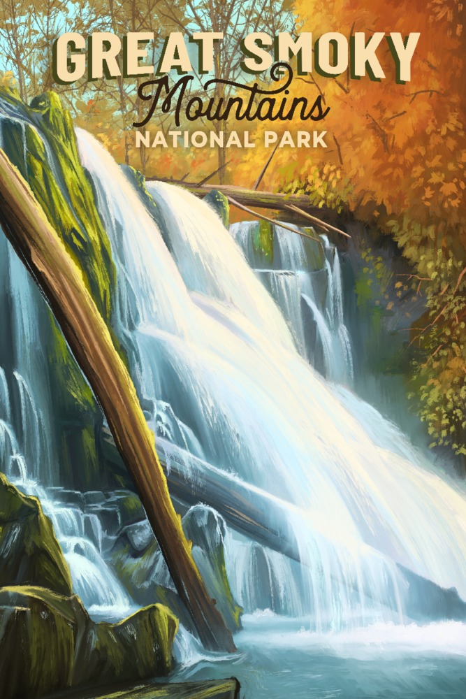 Great Smoky Mountains National Park, Tennessee Waterfall Jigsaw Puzzle